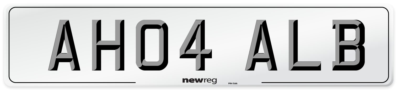 AH04 ALB Number Plate from New Reg